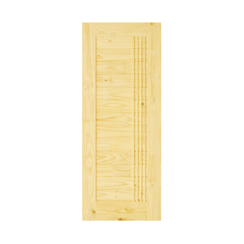 ประตูไม้สนNz บานทึบทำร่อง Eco-Ezero7 70x180cm. D2D