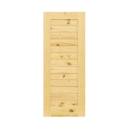 D2D ประตูไม้สนNz บานทึบทำร่อง ขนาด 70 x 220 cm. Eco Pine -001