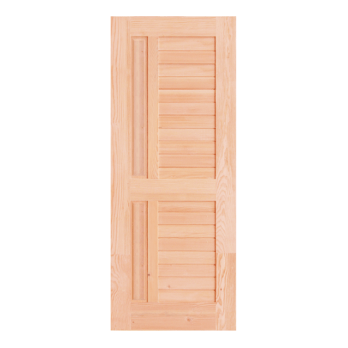 D2D ประตูไม้ดักลาสเฟอร์ บานทึบลูกฟักทำร่อง 80x200cm. Eco Pine-007