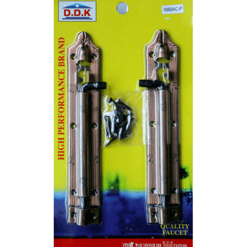 DD กลอนหนารมดำลายพฤกษา 1660AC-P ทองแดงรมดำ