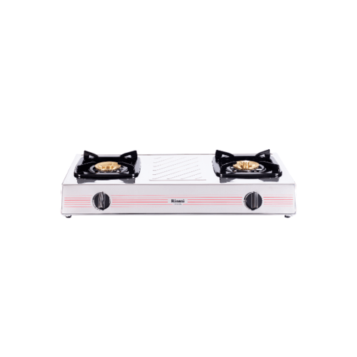 RINNAI เตาแก๊สสแตนเลส 2 หัวเตาทองเหลือง RT-902A