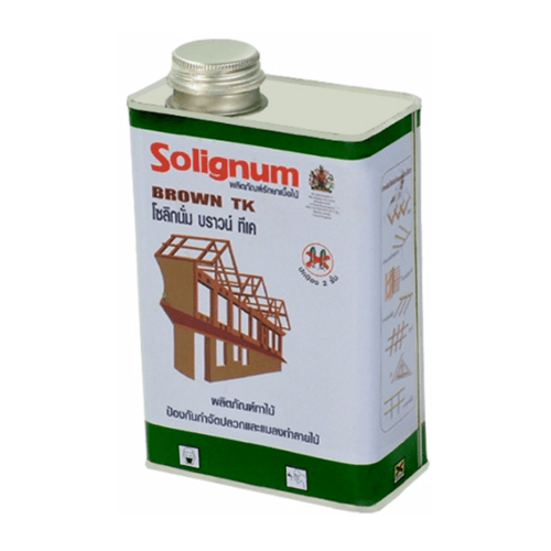 Solignum โซลิกนั่ม บราวน์ทีเค ขนาด 1 ลิตร (ทาไม้สีน้ำตาล) (ทาไม้สีน้ำตาล)