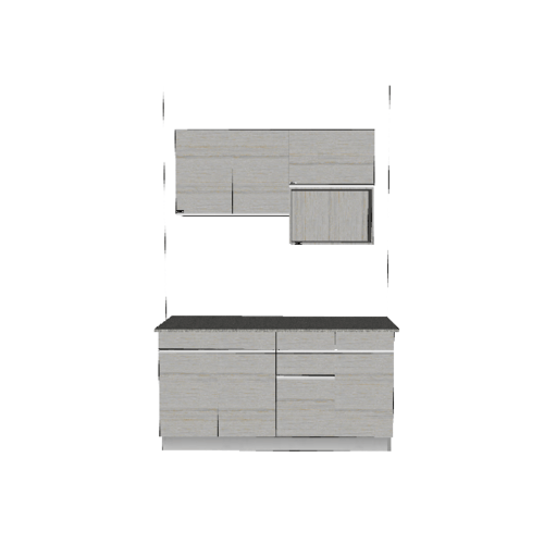 MJ ชุดครัวสำเร็จรุป SAV-CS0165 V2- GW สีเทาลายไม้
