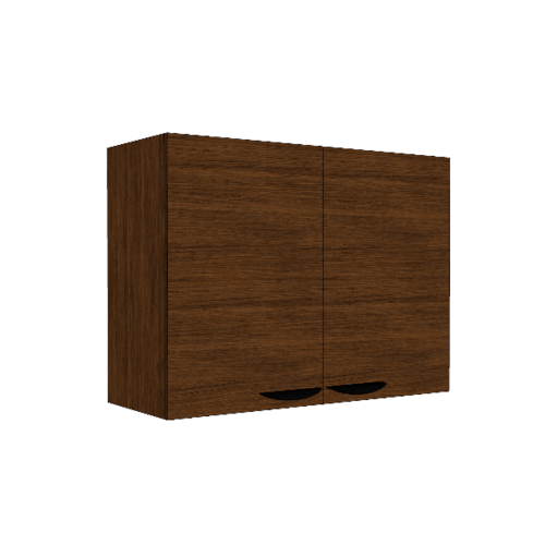 MJ ตู้แขวนคู่ทึบตรง สีโอ๊คดำ GC-W608 -DO