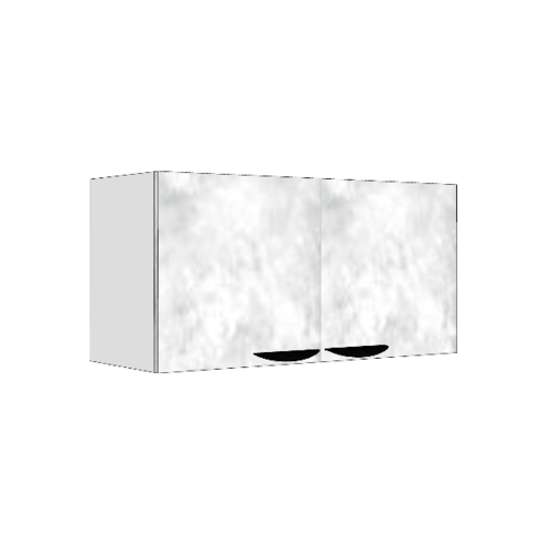 MJ ตู้แขวนคู่ 30x80x40 ซม. GC-W408 -WM สีหินอ่อนขาว