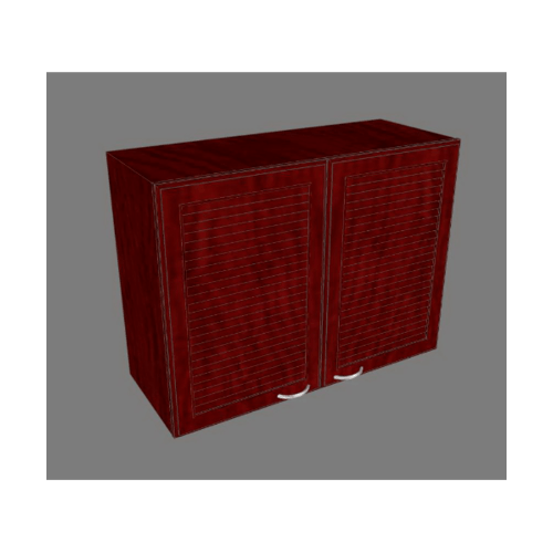 MJ ตู้แขวนคู่เกล็ดเต็ม 30x80x60 ซม. W608L สีมะค่า