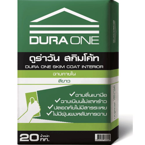 DURA สกิมโค้ท ฉาบภายในและภายนอก 20กก. DURAONE JOINTING สีขาว