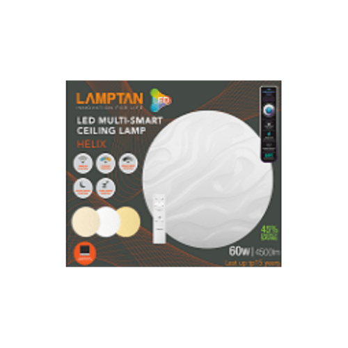 LAMPTAN ชุดโคมไฟตกแต่งแอลอีดี มัลติสมาร์ท เฮลิกส์ 60วัตต์ Led multi-smart Helix สีขาว