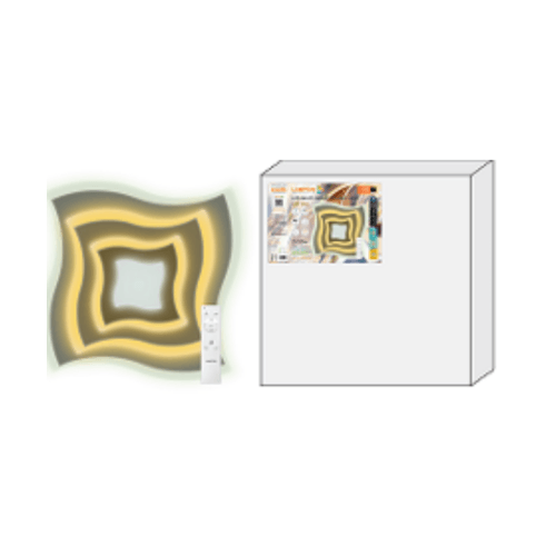 LAMPTAN โคมไฟเพดาน มัลติสมาร์ท LED 2*50W รุ่น SWIRL + รีโมท Swirl สีขาว