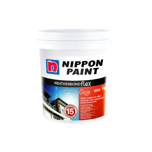 NIPPON สีน้ำภายนอก นิปปอน เวทเทอร์บอรด์ เฟลก เบส A 2.5Gl. ขาว