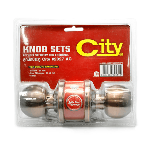 CITY ลูกบิดห้องทั่วไป CITY 2027ET/AC สีทองแดงรมดำ