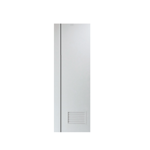PEOPLE ประตู UPVC เซาะร่องดำ มีเกล็ดล่าง1/4 ขนาด70x200 (เจาะ) MG2 สีขาว