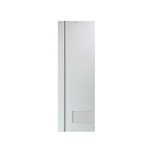 PEOPLE ประตู UPVC เซาะร่องดำ เกล็ดล่าง 70x200 cm.(ไม่เจาะ) MG2 สีขาว