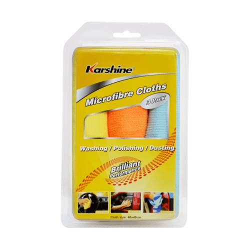 Karshine ผ้าไมโครไฟเบอร์ (3ผืน/แพ็ค ) Micro Fiber Cloths P3 40x40 cm. เหลือง
