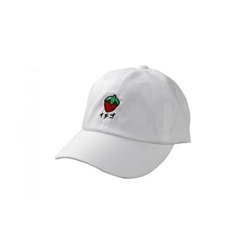 USUPSO หมวกแก๊ป Embroidered Strawberry สีขาว - สีขาว