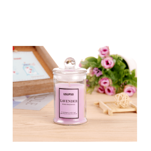 USUPSO เทียนหอมอโรม่า-Lavender - สีชมพู