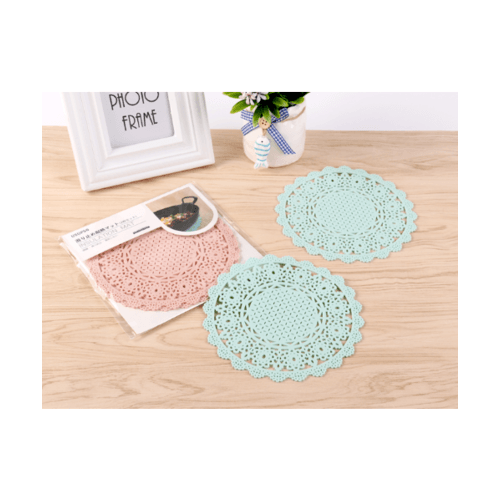 USUPSO แผ่นรองจานลูกไม้ขนาดกลาง (2ชิ้น) -