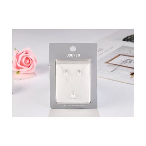 USUPSO สร้อยคอเงิน 925 simple pearl - สีโครเมี่ยม