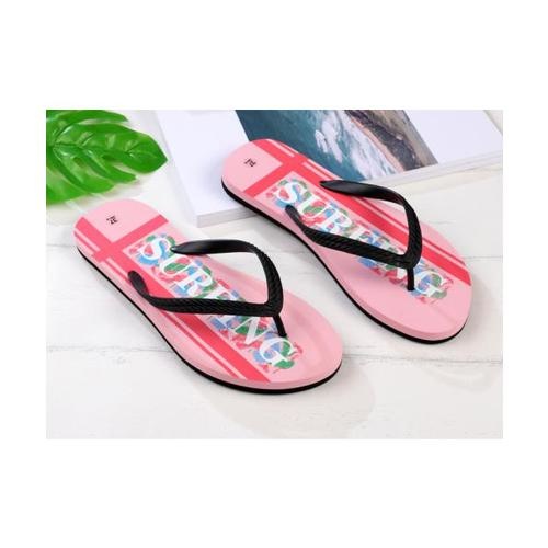 USUPSO รองเท้าแตะผู้หญิง No.38 -Letter Print Women สีชมพู
