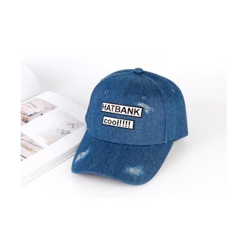 USUPSO หมวกแก๊ป Denim Embroidered สีน้ำเงิน