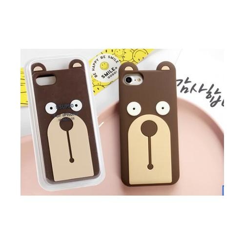 USUPSO เคสโทรศัพท์มือถือ Straight bear I6/6S/I7/I8 สีน้ำตาล