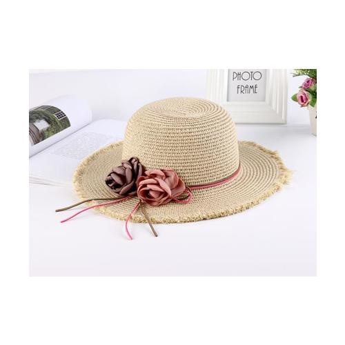 USUPSO หมวกปีก Idyllic flower สีแอปปริค็อต - สีเบจ