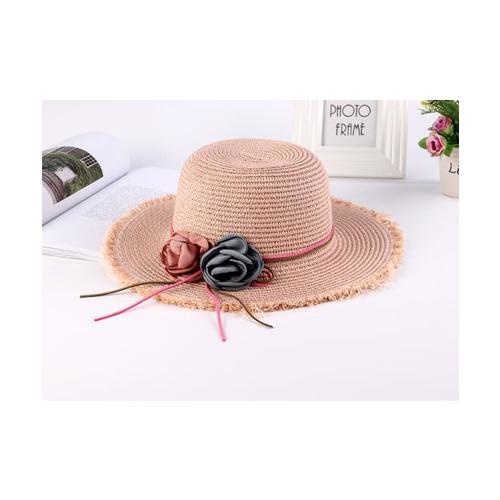 USUPSO หมวกปีก Idyllic flower สีขาว - สีชมพู