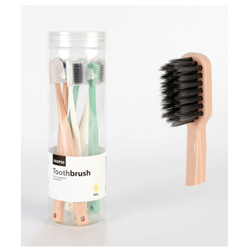USUPSO ชุดแปรงสีฟัน 6 ชิ้น -