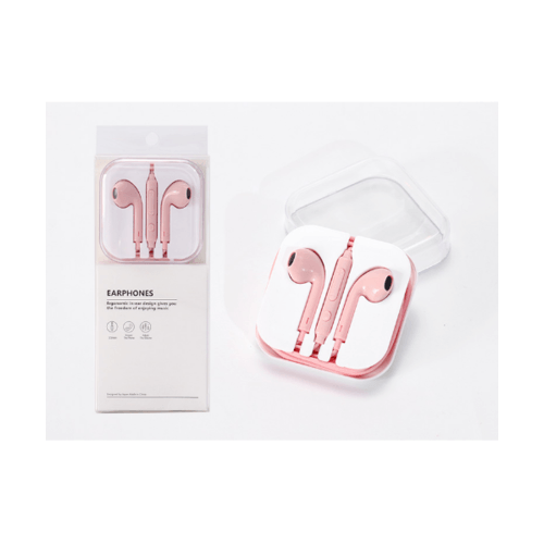 USUPSO หูฟังโทรศัพท์ Flat สีชมพู (#E)