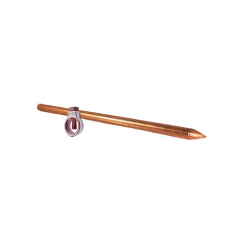 Copper coated and clad ground rod 6ft+Clamp