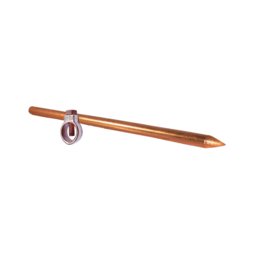 ស្ពាន់ Copper coated and clad ground rod 1 M.+Clamp