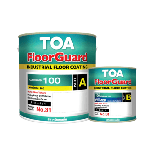 TOA HDC ฟลอร์การ์ด 100 สีทับหน้า ส่วนเอ 1 กล #3000 สีแดง