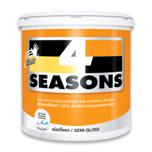 TOA โฟร์ซีซันส์ สีน้ำกึ่งเงา ภายนอก 1 กล 4 SEASONS EMULSION SEMIGLOSS #AG2001 เทาอ่อน