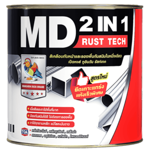 เอ็มดี 2IN1 รัสท์เทค #M613 1/4 GL สีน้ำตาลด้าน