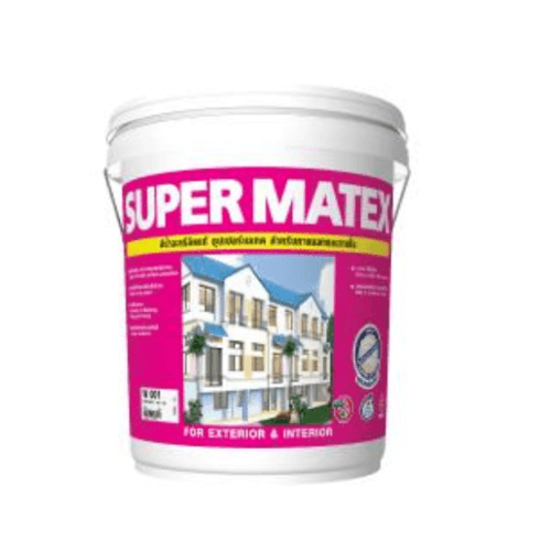 ซุปเปอร์ เมเทค สีน้ำด้าน ภายนอก #SM100 5 กล สีขาว