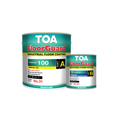 TOA สีทาทับหน้าอีพ๊อกซี่ ฟลอร์การ์ด100 PartA+B ขนาด1ก.ล. 1028