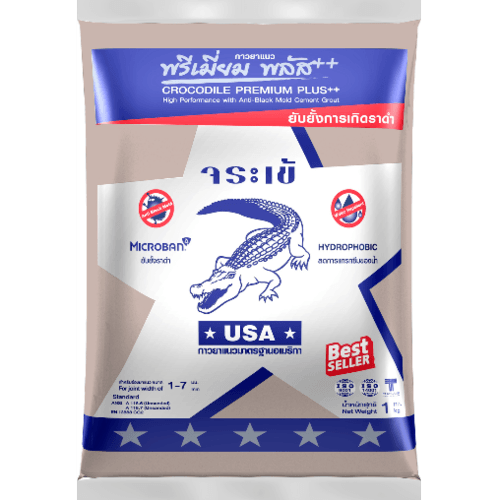 กาวยาแนวจระเข้พรีเมี่ยมพลัส สีน้ำตาลลาเต้ 1 Kg.