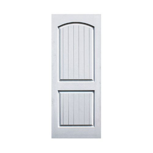 ECO DOOR ประตูไฟเบอร์กลาส บานทึบลูกฟัก 2P 80x200ซม. สีขาว (ไม่เจาะ)