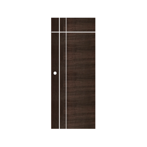 ECODOOR ประตูยูพีวีซี บานทึบเซาะร่อง90x200ซม. สีโอ๊ค (เจาะ) U3AO