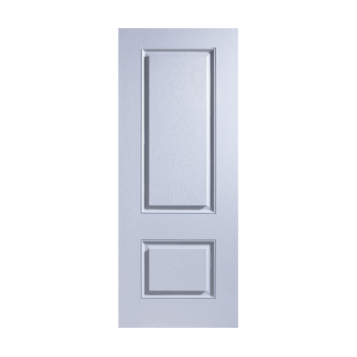 ECODOOR ประตูไฟเบอร์กลาส 2ฟัก ขนาด 90x200ซม. (ไม่เจาะ) 2PT สีขาว