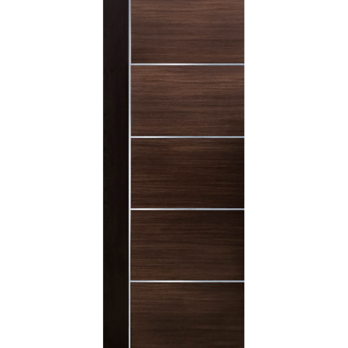 ประตู HPL 5iO ปิดผิวลามิเนต 70*200CM. สีโอ๊ค ไม่เจาะ ECO DOOR