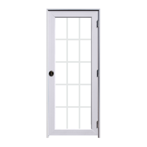ECODOOR ชุดประตูยูพีวีซี กระจกเต็มบาน 80x200ซม. 15Light สีขาว