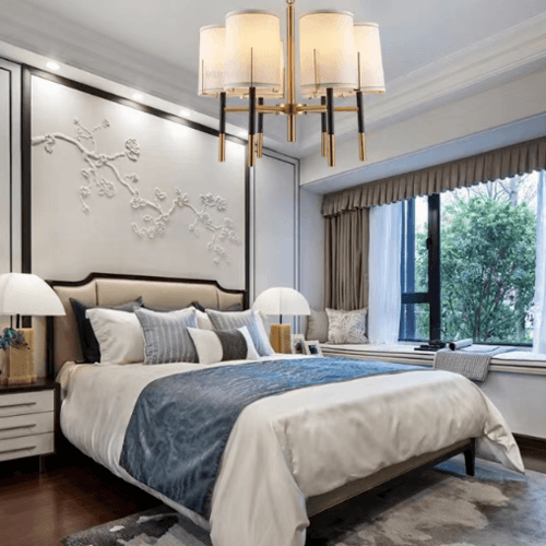 EILON โคมไฟแขวน Chandelier แบบช่อ 36W ขั้ว E27*6 รุ่น KDD7022/6 สีขาว