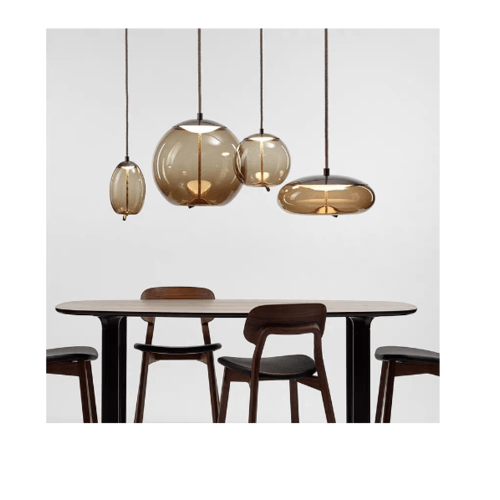 EILON โคมไฟแขวนกระจกลอฟท์ รุ่น ZS-047 สีเงิน