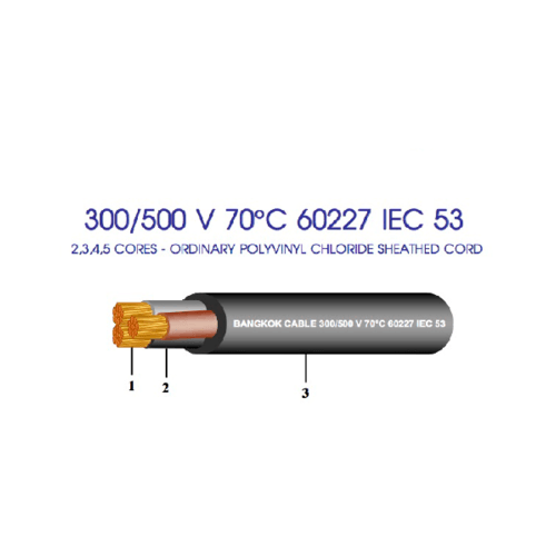 BCC สายไฟ IEC53 VCT 2x2.5 SQ.MM. 100ม. สีดำ