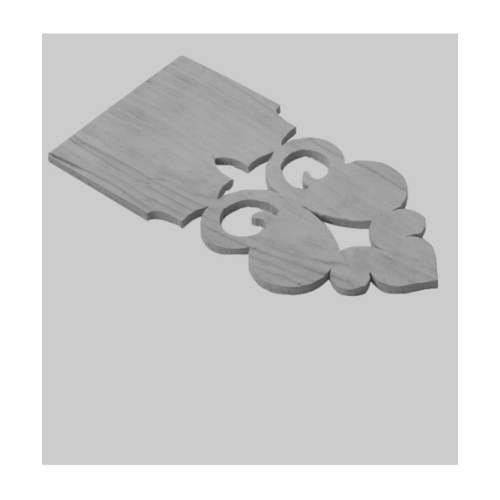 SHERA เชิงชายน้ำหยดเฌอร่า ดอกจิก สัก0.8x15x50ธรรมชาติ -