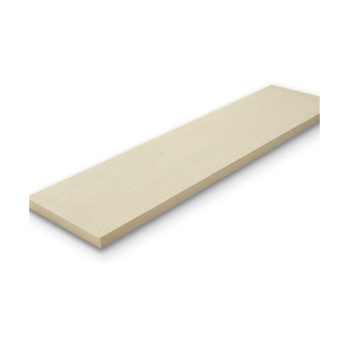 เฌอร่า ไม้พื้น รุ่นขอบวี ลายชัยพฤกษ์ 2.5x10x300ซม. สีรองพื้นขาวมะลิ