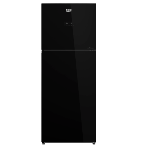 BEKO ตู้เย็น 2 ประตู 13.3 คิว RDNT401E50VZGB สีกระจกดำ