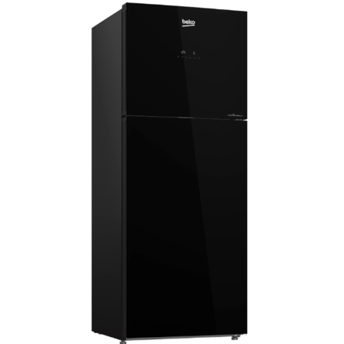 BEKO ตู้เย็น 2 ประตู 13.3 คิว RDNT401E50VZGB สีกระจกดำ