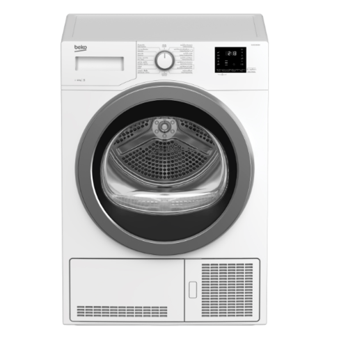 BEKO เครื่องอบผ้าระบบควบแน่นไอน้ำ 10 กก. DU10133GA0W สีขาว